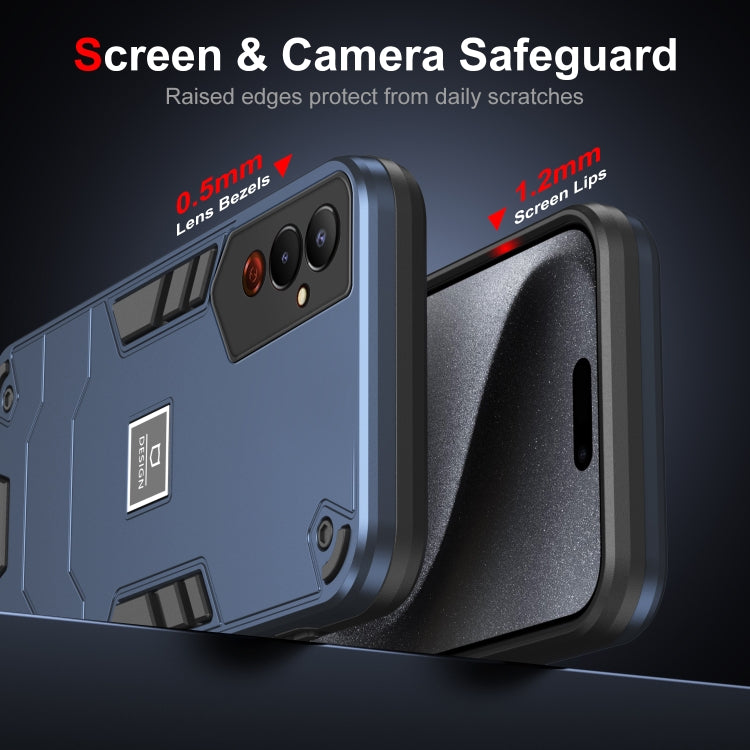 For Tecno Pova 4 2 in 1 Shockproof Phone Case(Blue) - free shipping - PMC TechLife - Order now!