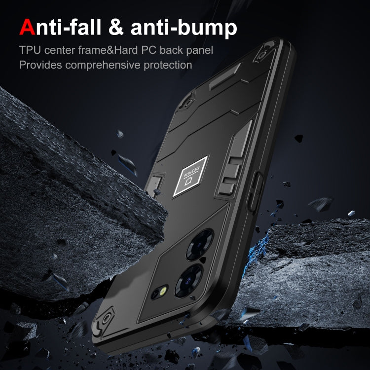 For Tecno Pova 5 Pro 2 in 1 Shockproof Phone Case(Black) - Tecno Cases by PMC TechLife | Online Shopping South Africa | PMC TechLife | Buy Now Pay Later Mobicred