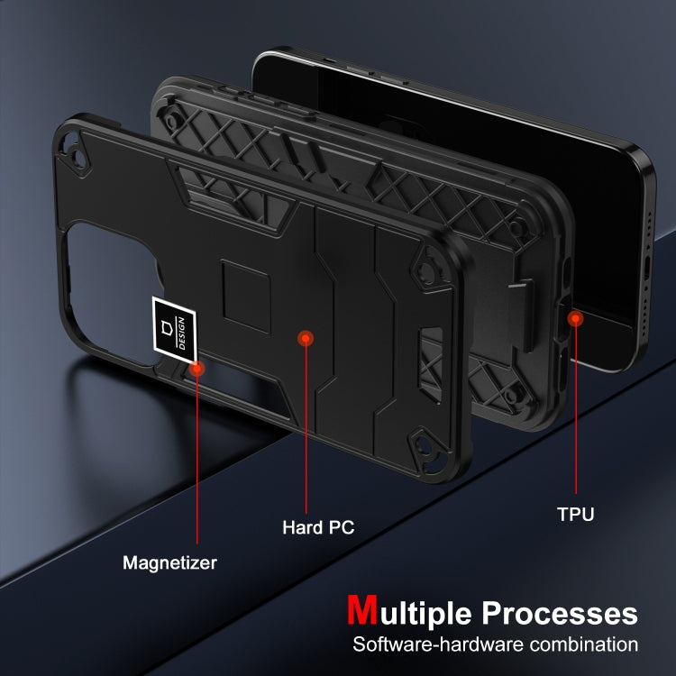 For Tecno Pova 5 Pro 2 in 1 Shockproof Phone Case(Black) - Tecno Cases by PMC TechLife | Online Shopping South Africa | PMC TechLife | Buy Now Pay Later Mobicred