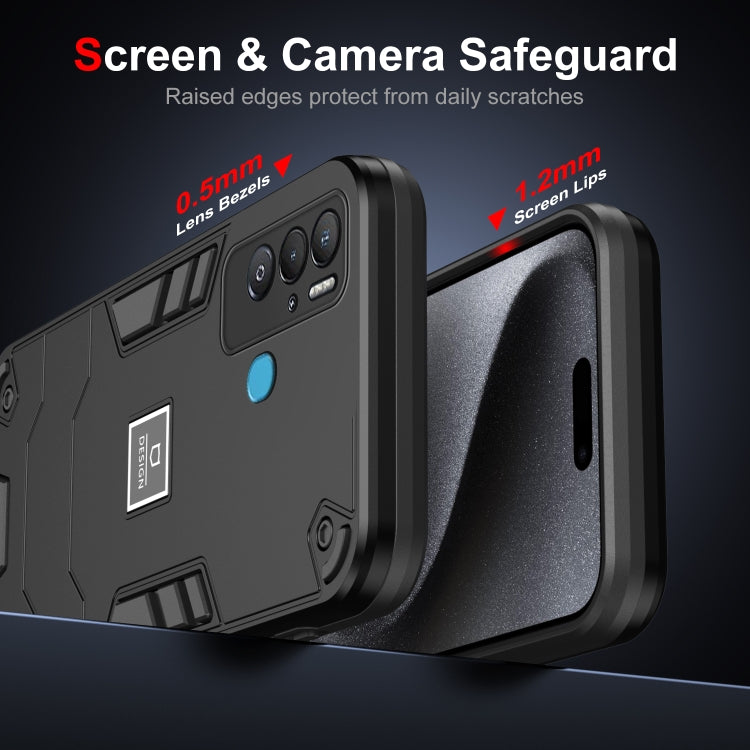 For Tecno Pova Neo 2 in 1 Shockproof Phone Case(Black) - Tecno Cases by PMC TechLife | Online Shopping South Africa | PMC TechLife | Buy Now Pay Later Mobicred