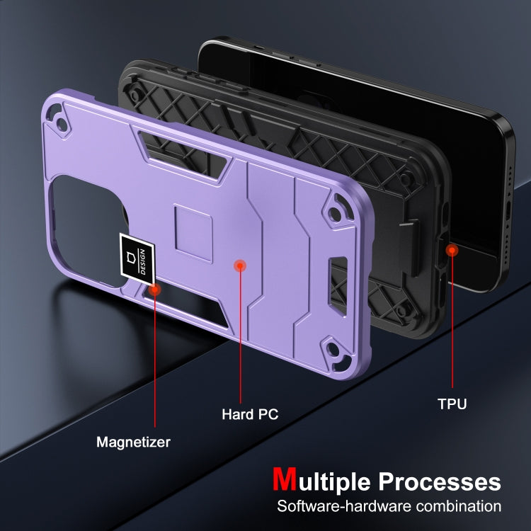For Tecno Spark 8 2 in 1 Shockproof Phone Case(Purple) - Tecno Cases by PMC TechLife | Online Shopping South Africa | PMC TechLife | Buy Now Pay Later Mobicred