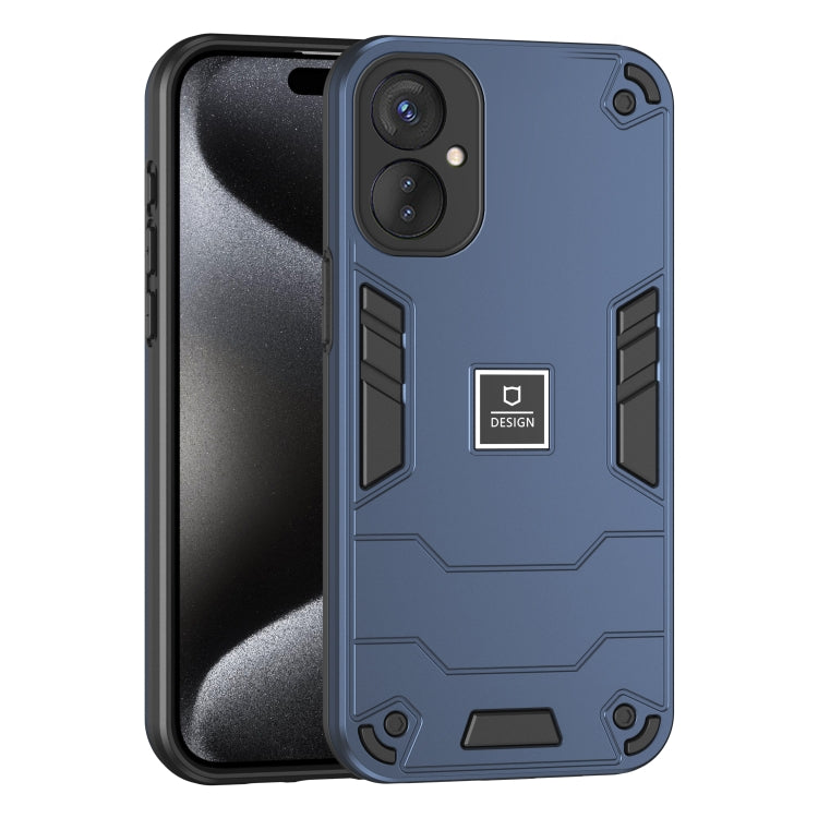 For Tecno Spark 9 Pro 2 in 1 Shockproof Phone Case(Blue) - Tecno Cases by PMC TechLife | Online Shopping South Africa | PMC TechLife | Buy Now Pay Later Mobicred