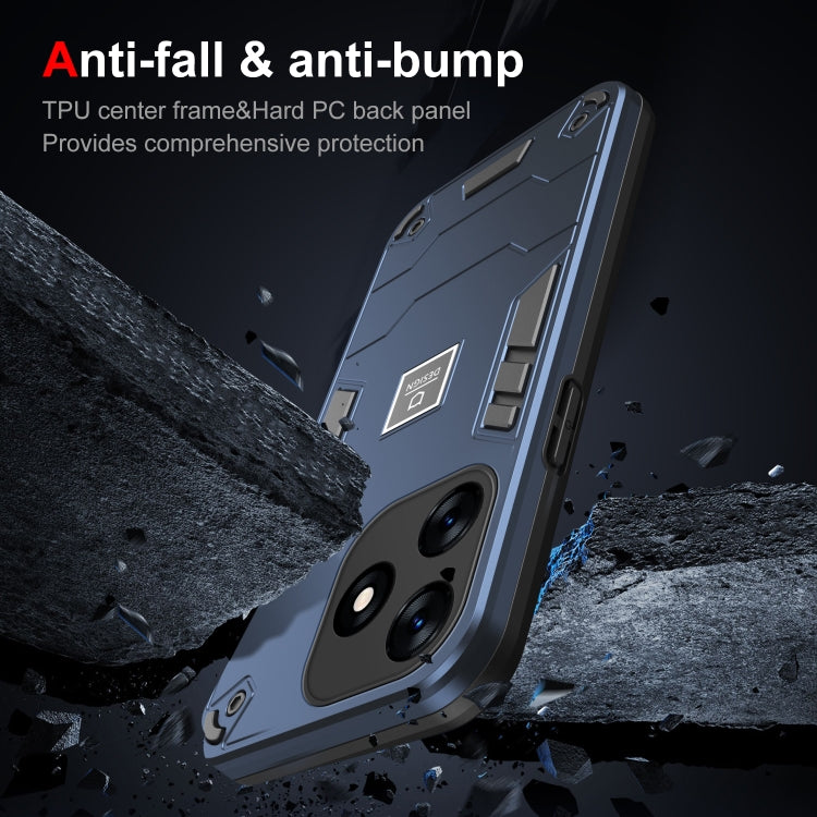 For Tecno Spark 10 2 in 1 Shockproof Phone Case(Blue) - Tecno Cases by PMC TechLife | Online Shopping South Africa | PMC TechLife | Buy Now Pay Later Mobicred