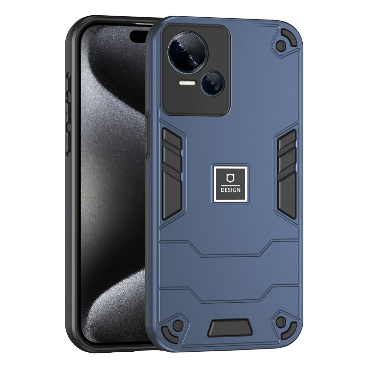 For Tecno Spark 10 5G 2 in 1 Shockproof Phone Case(Blue) - Tecno Cases by PMC TechLife | Online Shopping South Africa | PMC TechLife | Buy Now Pay Later Mobicred