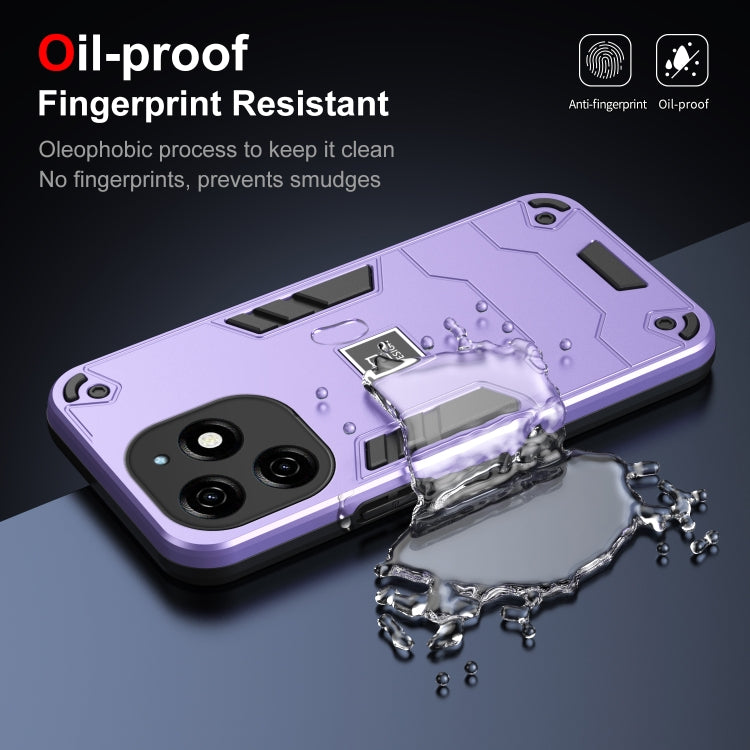 For Tecno Spark 20 2 in 1 Shockproof Phone Case(Purple) - Tecno Cases by PMC TechLife | Online Shopping South Africa | PMC TechLife | Buy Now Pay Later Mobicred