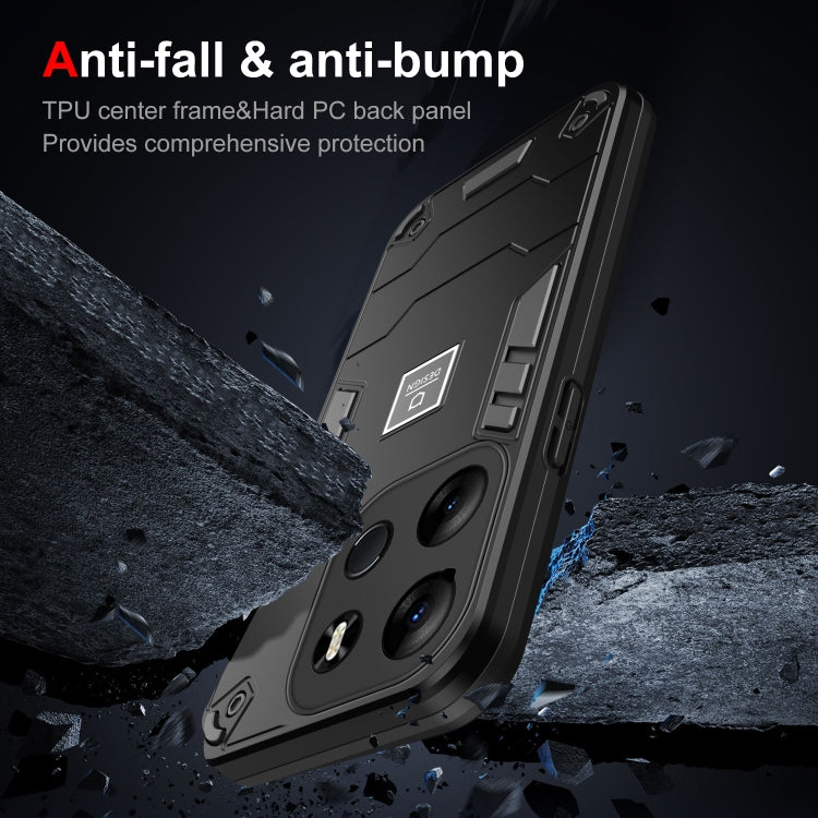 For Tecno Spark Go 2023 2 in 1 Shockproof Phone Case(Black) - Tecno Cases by PMC TechLife | Online Shopping South Africa | PMC TechLife | Buy Now Pay Later Mobicred
