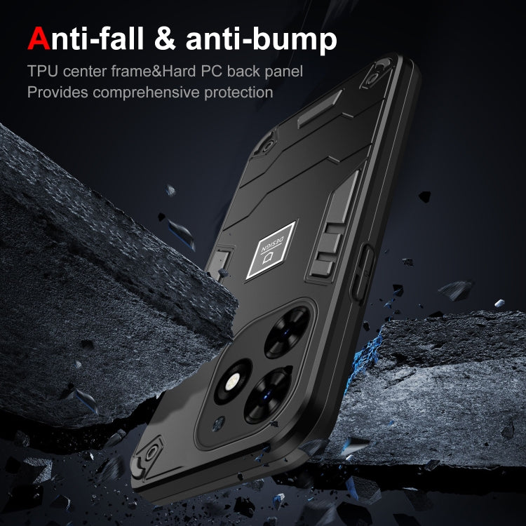 For Tecno Spark Go 2024 2 in 1 Shockproof Phone Case(Black) - Tecno Cases by PMC TechLife | Online Shopping South Africa | PMC TechLife | Buy Now Pay Later Mobicred