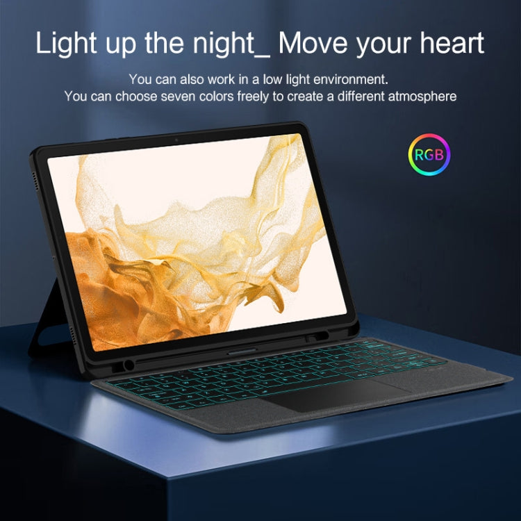 For Samsung Galaxy Tab S7+ / S7 FE / S8+ YJ-S8+ Split Bluetooth Keyboard Leather Tablet Case - Samsung Keyboard by PMC TechLife | Online Shopping South Africa | PMC TechLife