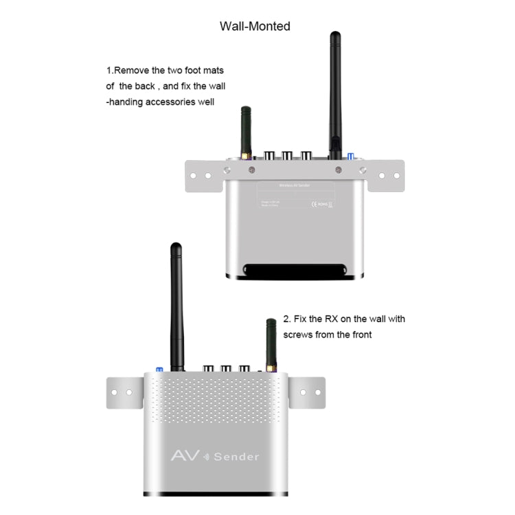 Measy AV230-2 2.4GHz Set-top Box Wireless Audio / Video Transmitter + 2 Receiver, Transmission Distance: 300m, US Plug, with IR Extension Function - Set Top Box & Accessories by Measy | Online Shopping South Africa | PMC Jewellery | Buy Now Pay Later Mobicred