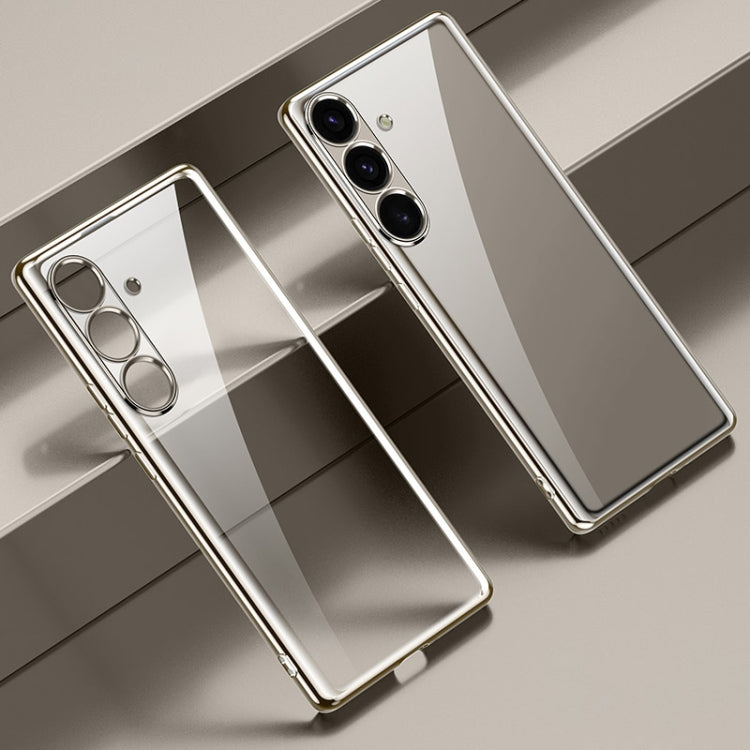 For Samsung Galaxy S24 5G SULADA Electroplating TPU Transparent Phone Case(Grey) - Galaxy S24 5G Cases by SULADA | Online Shopping South Africa | PMC TechLife