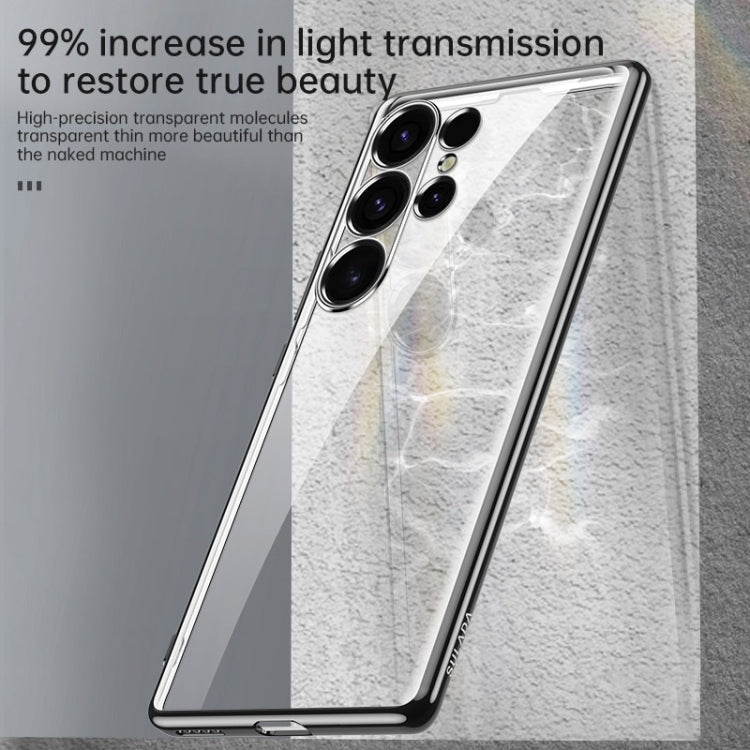 For Samsung Galaxy S24 5G SULADA Electroplating TPU Transparent Phone Case(Grey) - Galaxy S24 5G Cases by SULADA | Online Shopping South Africa | PMC TechLife