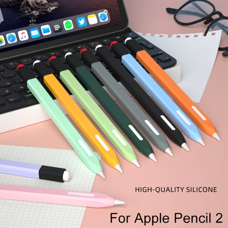 For Apple Pencil 2 Retro Pencil Style Stylus Pen Protective Case(Black) - Pencil Accessories by PMC Jewellery | Online Shopping South Africa | PMC Jewellery | Buy Now Pay Later Mobicred