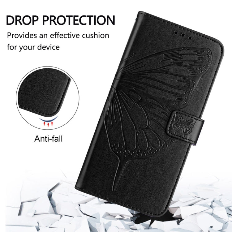 For Xiaomi Redmi K70 / K70 Pro Embossed Butterfly Leather Phone Case(Black) - K70 Cases by PMC Jewellery | Online Shopping South Africa | PMC Jewellery | Buy Now Pay Later Mobicred