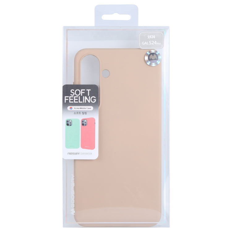 For Samsung Galaxy S24 5G GOOSPERY SOFT FEELING Liquid TPU Soft Phone Case(Apricot) - Galaxy S24 5G Cases by GOOSPERY | Online Shopping South Africa | PMC Jewellery | Buy Now Pay Later Mobicred