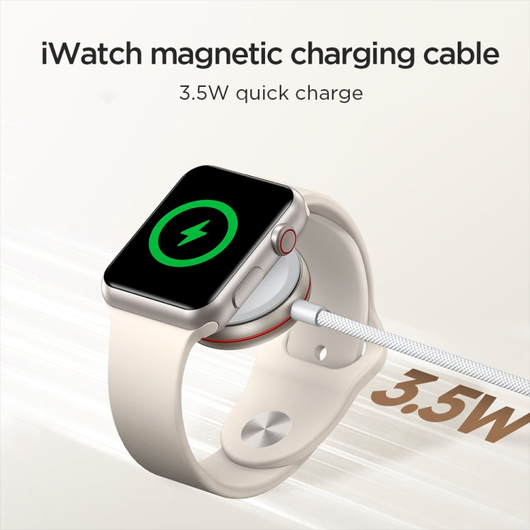 JOYROOM S-IW011 3.5W Magnetic Wireless Charger For Apple Watch Series, Length: 1.2m(White) - Charger / Holder by JOYROOM | Online Shopping South Africa | PMC Jewellery