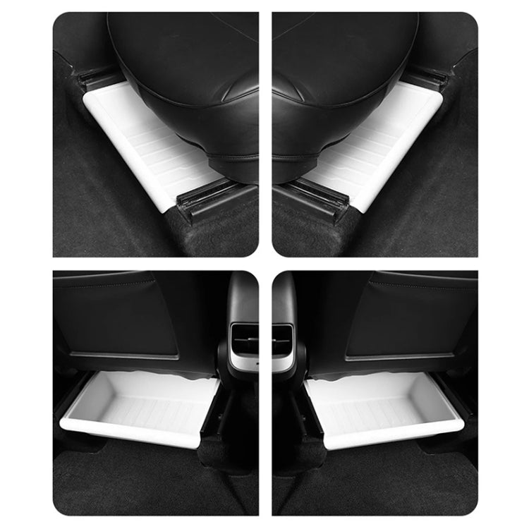 For Tesla Model Y 2021-2023 TPE Storage Organizer Under Car Seat, Style:with Cover(Grey) - Stowing Tidying by PMC TechLife | Online Shopping South Africa | PMC TechLife | Buy Now Pay Later Mobicred