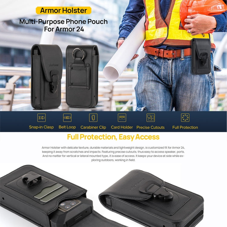 For Ulefone Armor 24 Ulefone Armor Holster Multi-Purpose Phone Pouch Waist Bag(Black) - Ulefone Cases by Ulefone | Online Shopping South Africa | PMC Jewellery