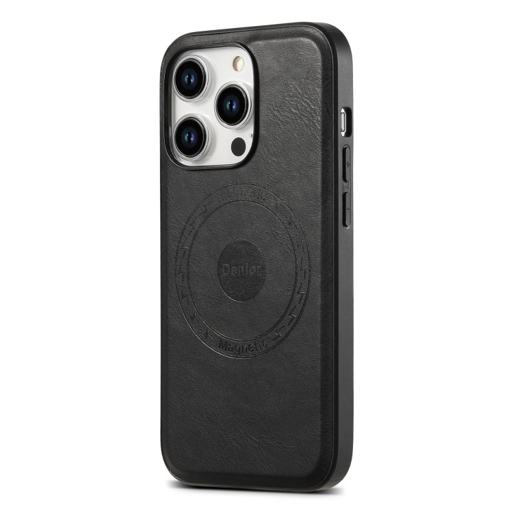 For iPhone 14/13 Denior Cowhide Texture Leather MagSafe Phone Case(Black) - free shipping - PMC TechLife - Order now!