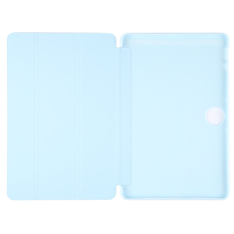 For Honor Pad 9 Tri-fold Silicone Leather Tablet Case(Ice Blue) - Honor by PMC TechLife | Online Shopping South Africa | PMC TechLife