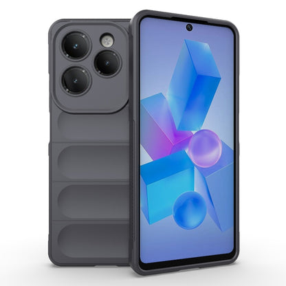 For Infinix Hot 40 Pro / Hot 40 Magic Shield TPU + Flannel Phone Case(Dark Grey) - Infinix Cases by PMC Jewellery | Online Shopping South Africa | PMC Jewellery | Buy Now Pay Later Mobicred