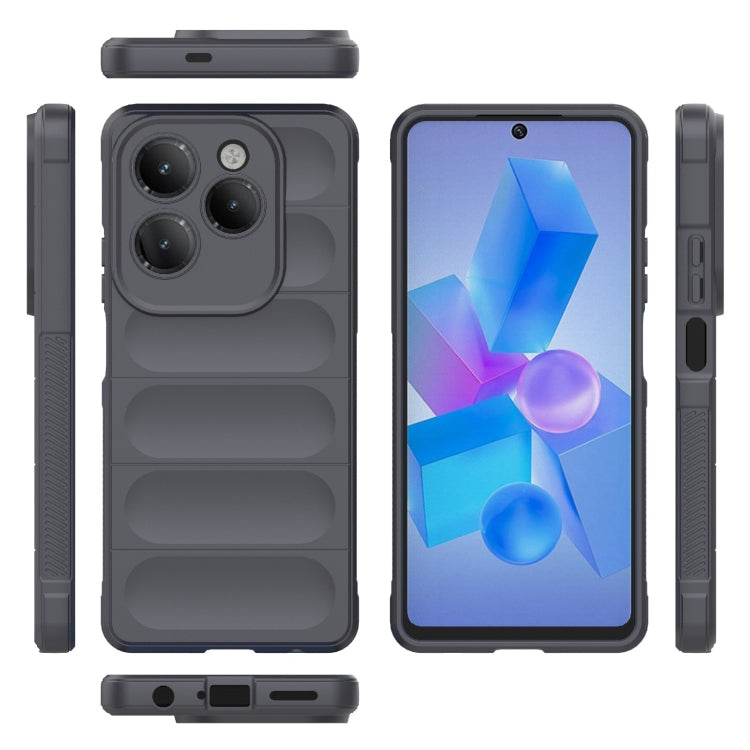 For Infinix Hot 40 Pro / Hot 40 Magic Shield TPU + Flannel Phone Case(Dark Grey) - Infinix Cases by PMC Jewellery | Online Shopping South Africa | PMC Jewellery | Buy Now Pay Later Mobicred