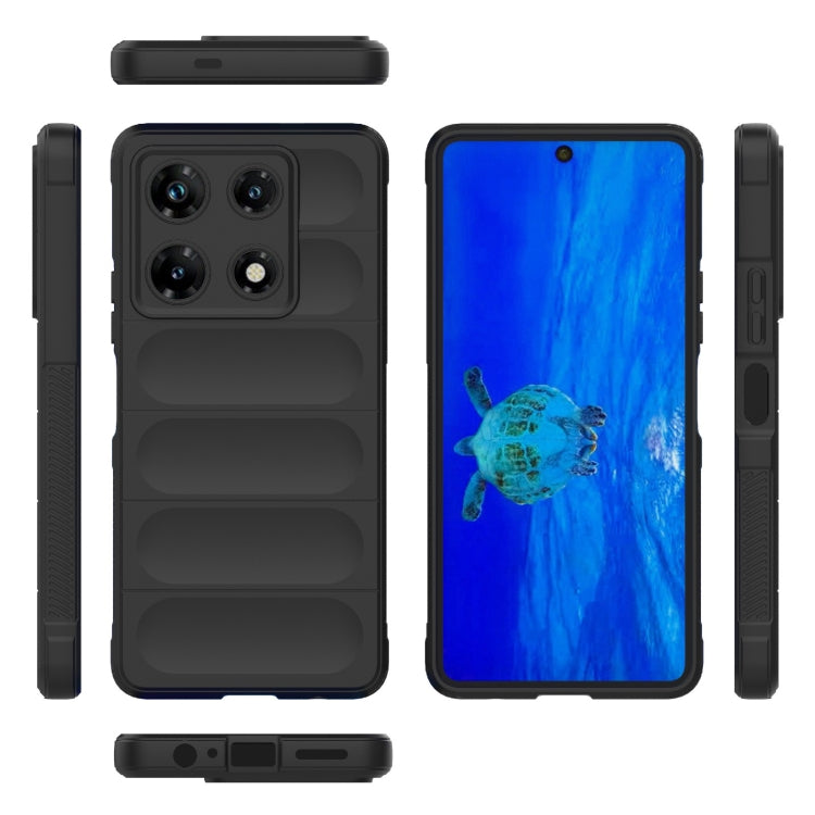 For Infinix Note 30 Pro X6788 Magic Shield TPU + Flannel Phone Case(Black) - Infinix Cases by PMC Jewellery | Online Shopping South Africa | PMC Jewellery | Buy Now Pay Later Mobicred