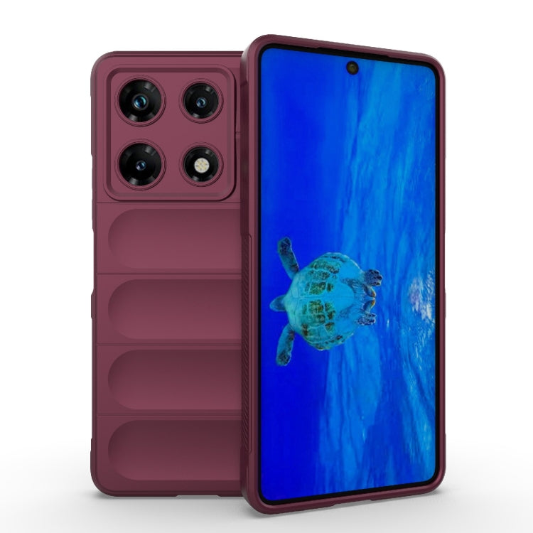 For Infinix Note 30 Pro X6788 Magic Shield TPU + Flannel Phone Case(Wine Red) - Infinix Cases by PMC Jewellery | Online Shopping South Africa | PMC Jewellery | Buy Now Pay Later Mobicred