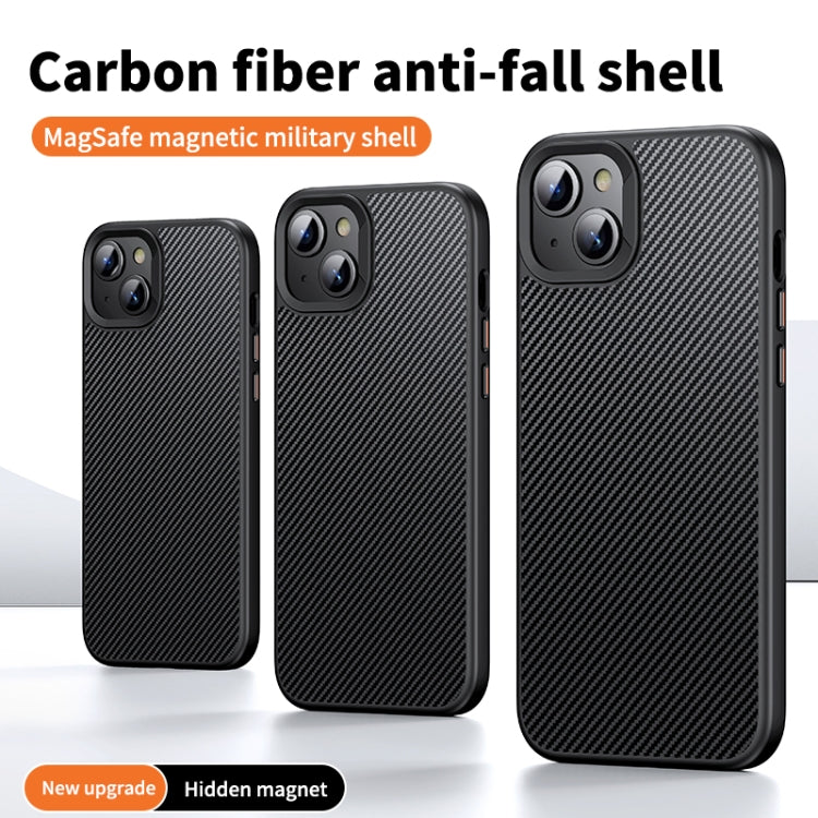 For iPhone 14 MagSafe Kevlar Fiber Shockproof Phone Case(Black) - iPhone 14 Cases by PMC TechLife | Online Shopping South Africa | PMC TechLife