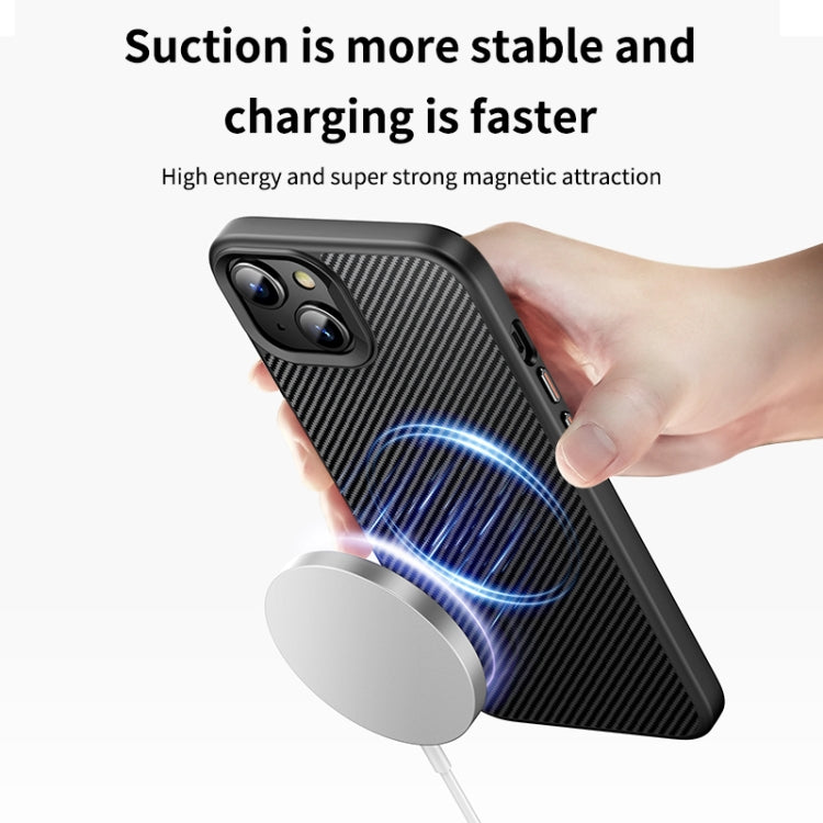 For iPhone 14 MagSafe Kevlar Fiber Shockproof Phone Case(Black) - iPhone 14 Cases by PMC TechLife | Online Shopping South Africa | PMC TechLife