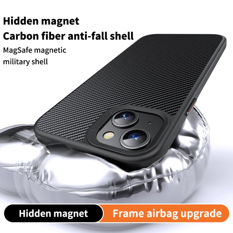 For iPhone 14 MagSafe Kevlar Fiber Shockproof Phone Case(Black) - iPhone 14 Cases by PMC TechLife | Online Shopping South Africa | PMC TechLife