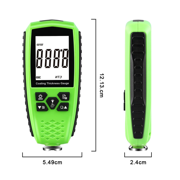 RZ859 Metal Coating Thickness Gauge(Green) - Coating Thickness Gauge by PMC TechLife | Online Shopping South Africa | PMC TechLife | Buy Now Pay Later Mobicred