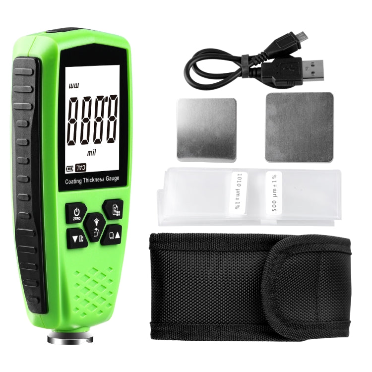 RZ859 Metal Coating Thickness Gauge(Green) - Coating Thickness Gauge by PMC TechLife | Online Shopping South Africa | PMC TechLife | Buy Now Pay Later Mobicred