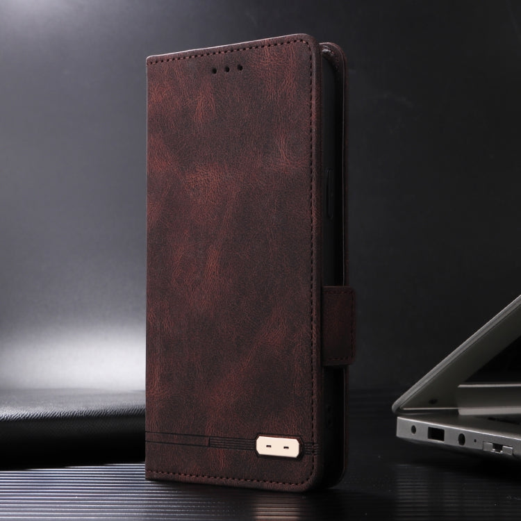 For OnePlus Ace 3 5G Magnetic Clasp Leather Phone Case(Brown) - OnePlus Cases by PMC TechLife | Online Shopping South Africa | PMC TechLife | Buy Now Pay Later Mobicred