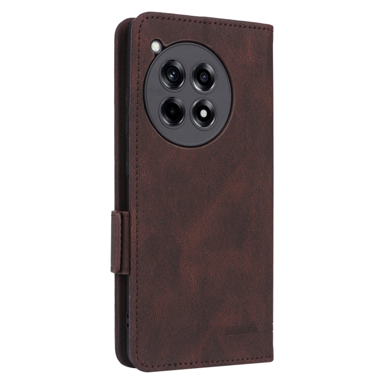 For OnePlus Ace 3 5G Magnetic Clasp Leather Phone Case(Brown) - OnePlus Cases by PMC TechLife | Online Shopping South Africa | PMC TechLife | Buy Now Pay Later Mobicred