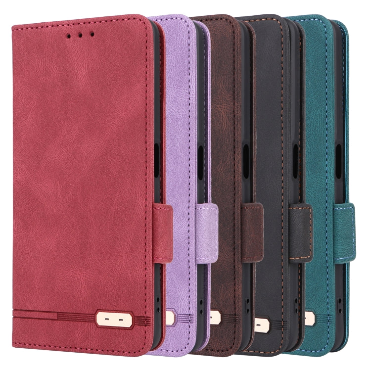 For OnePlus Ace 3 5G Magnetic Clasp Leather Phone Case(Brown) - OnePlus Cases by PMC TechLife | Online Shopping South Africa | PMC TechLife | Buy Now Pay Later Mobicred