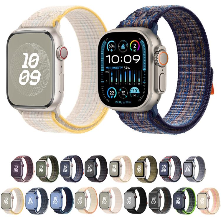 For Apple Watch Series 10 42mm / 9 41mm Loop Nylon Watch Band(Dark Navy) - free shipping - PMC TechLife - Order now!