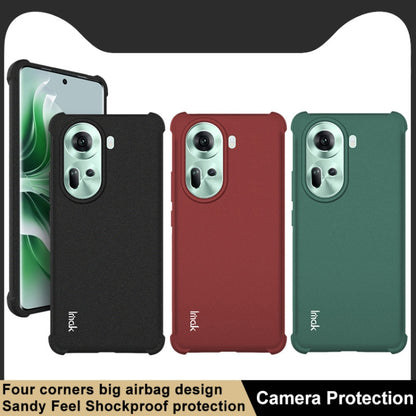 For OPPO Reno11 5G Global imak Shockproof Airbag TPU Phone Case(Matte Green) - Reno11 Cases by imak | Online Shopping South Africa | PMC Jewellery | Buy Now Pay Later Mobicred