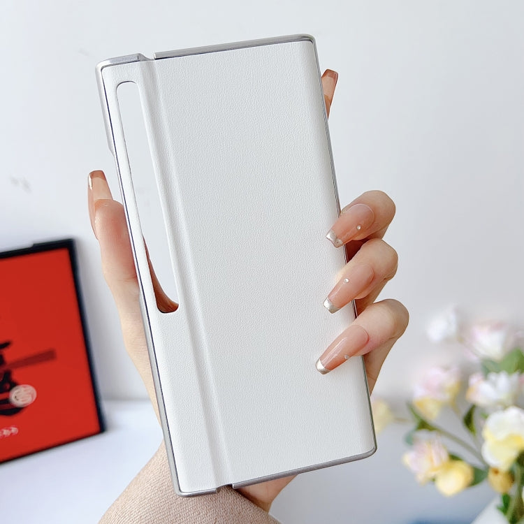 For Huawei Mate Xs 2 Morandi Pearlescent Paint Shockproof Phone Case(White) - Huawei Cases by PMC TechLife | Online Shopping South Africa | PMC TechLife