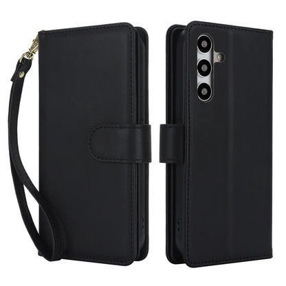 For Samsung Galaxy S24 / S25 5G Multi-Card Wallet RFID Leather Phone Case(Black) - Galaxy S24 5G Cases by PMC Jewellery | Online Shopping South Africa | PMC Jewellery | Buy Now Pay Later Mobicred