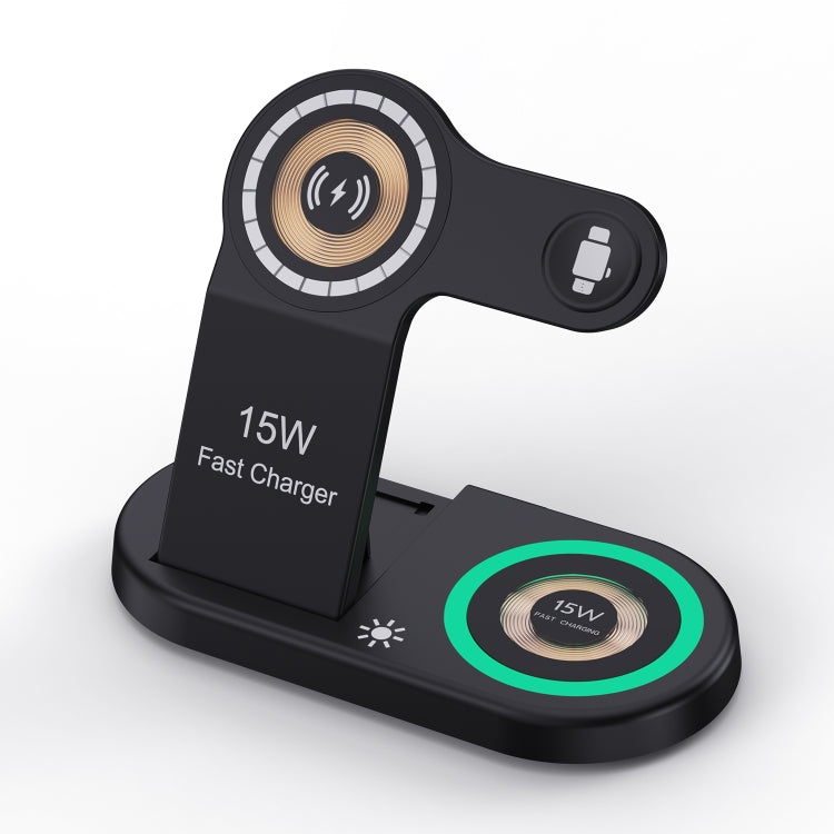 H50 4 in 1 Multi-function Magnetic Wireless Charger(Black) - Wireless Charger by PMC TechLife | Online Shopping South Africa | PMC TechLife | Buy Now Pay Later Mobicred