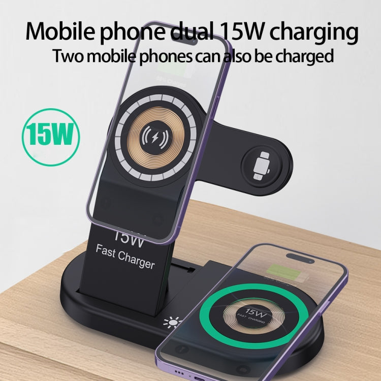 H50 4 in 1 Multi-function Magnetic Wireless Charger(Black) - Wireless Charger by PMC TechLife | Online Shopping South Africa | PMC TechLife | Buy Now Pay Later Mobicred