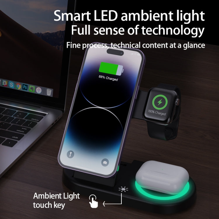 H50 4 in 1 Multi-function Magnetic Wireless Charger(Black) - Wireless Charger by PMC TechLife | Online Shopping South Africa | PMC TechLife | Buy Now Pay Later Mobicred