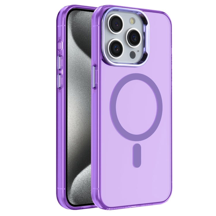 For iPhone 15 Pro Electroplated IMD Magsafe PC Hybrid TPU Phone Case(Purple) - free shipping - PMC TechLife - Order now!