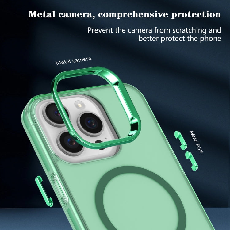 For iPhone 14 Electroplated IMD Magsafe PC Hybrid TPU Phone Case(Green) - iPhone 14 Cases by PMC TechLife | Online Shopping South Africa | PMC TechLife