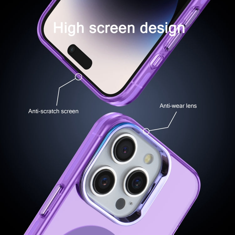 For iPhone 14 Electroplated IMD Magsafe PC Hybrid TPU Phone Case(Purple) - iPhone 14 Cases by PMC TechLife | Online Shopping South Africa | PMC TechLife
