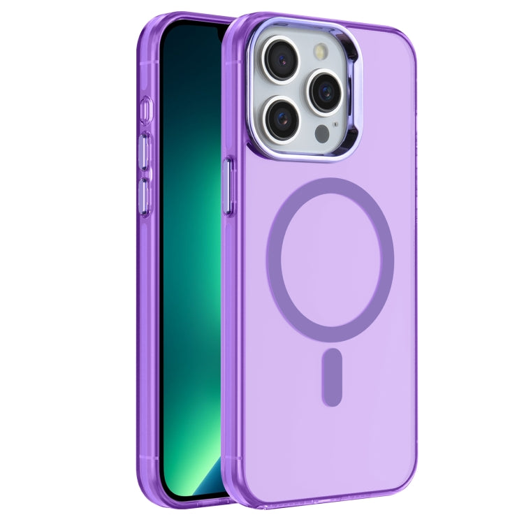 For iPhone 13 Pro Electroplated IMD Magsafe PC Hybrid TPU Phone Case(Purple) - iPhone 13 Pro Cases by PMC TechLife | Online Shopping South Africa | PMC TechLife