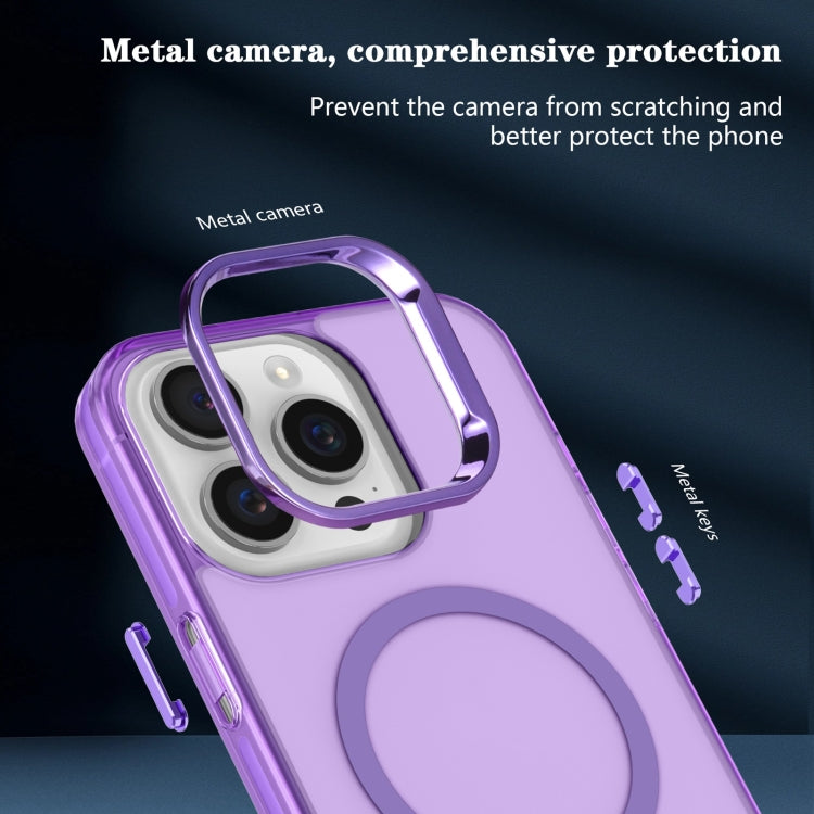 For iPhone 13 Pro Electroplated IMD Magsafe PC Hybrid TPU Phone Case(Purple) - iPhone 13 Pro Cases by PMC TechLife | Online Shopping South Africa | PMC TechLife