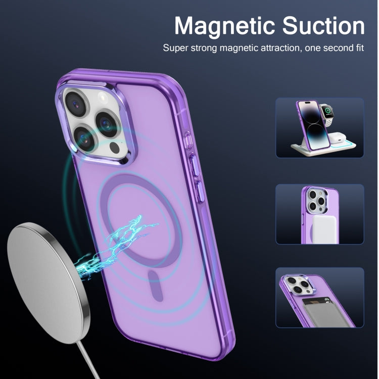 For iPhone 13 Electroplated IMD Magsafe PC Hybrid TPU Phone Case(Purple) - iPhone 13 Cases by PMC TechLife | Online Shopping South Africa | PMC TechLife
