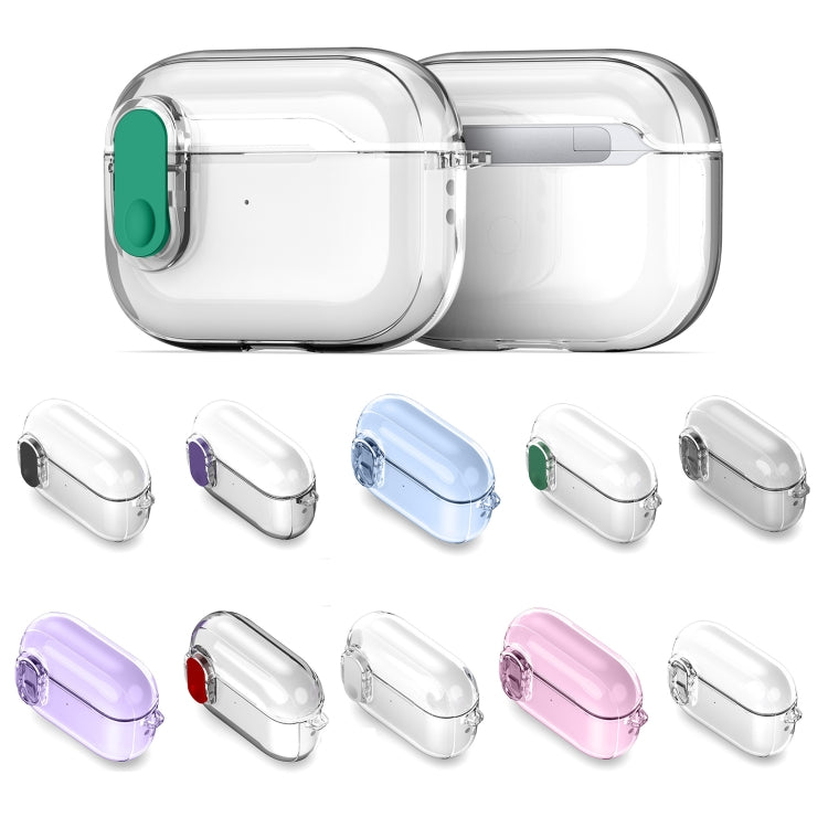 For AirPods 1/2 DUX DUCIS PECL Series Split Transparent Earphone Case with Hook(Transparent) - For AirPods 1/2 by DUX DUCIS | Online Shopping South Africa | PMC Jewellery | Buy Now Pay Later Mobicred