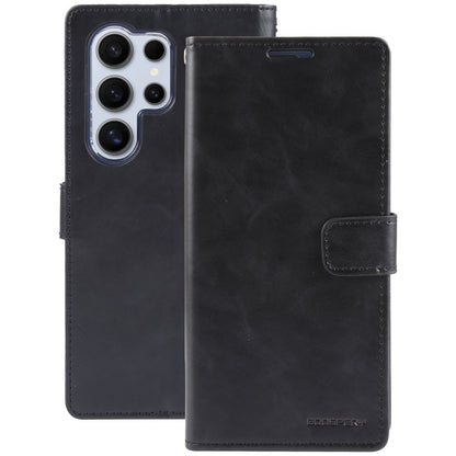 For Samsung Galaxy S24 Ultra 5G GOOSPERY BLUE MOON Crazy Horse Texture Leather Phone Case(Black) - Galaxy S24 Ultra 5G Cases by GOOSPERY | Online Shopping South Africa | PMC Jewellery | Buy Now Pay Later Mobicred